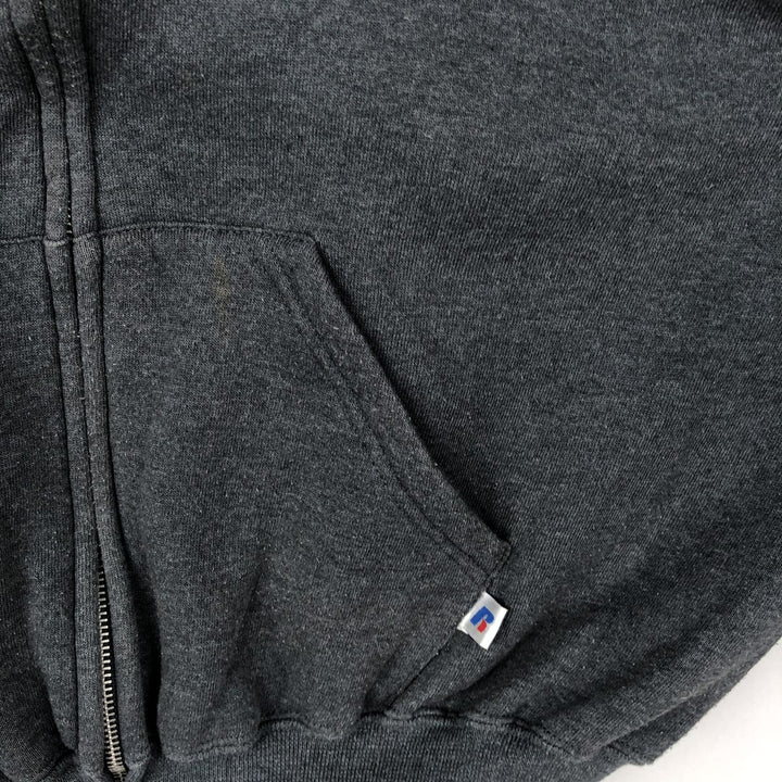 Russell Athletic Full-Zip Sweatshirt Hoodie, Men's Size XL (approx.) cotton navy blue type Vintage Second Hand