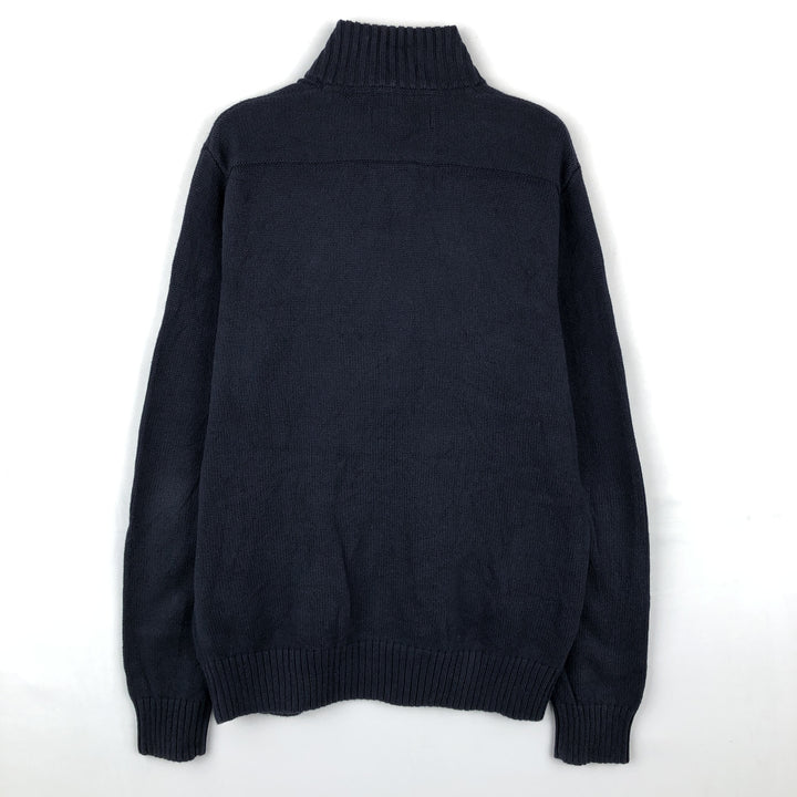 Russell Athletic Full-Zip Sweatshirt Hoodie, Men's Size XL (approx.) cotton navy blue type Vintage Second Hand