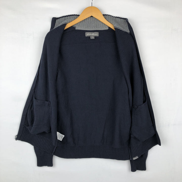 Russell Athletic Full-Zip Sweatshirt Hoodie, Men's Size XL (approx.) cotton navy blue type Vintage Second Hand