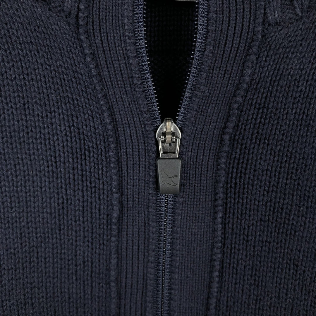 Russell Athletic Full-Zip Sweatshirt Hoodie, Men's Size XL (approx.) cotton navy blue type Vintage Second Hand