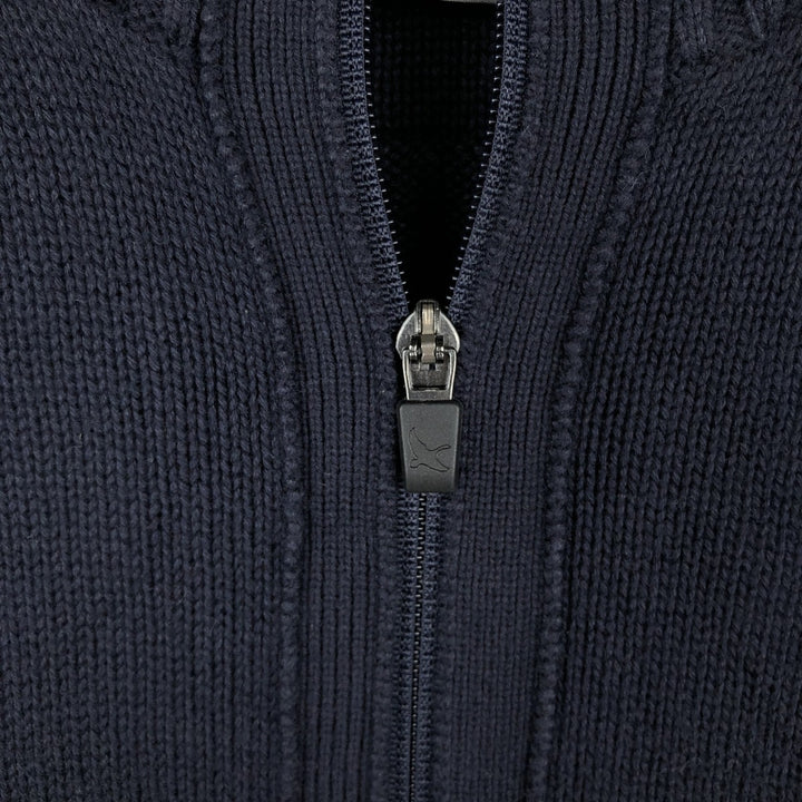 Russell Athletic Full-Zip Sweatshirt Hoodie, Men's Size XL (approx.) cotton navy blue type Vintage Second Hand