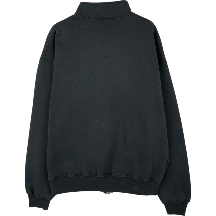 90'S Russell Athletic Full-Zip Sweatshirt, Men's Size XL (Equivalent), Vintage cotton black type Vintage Second Hand