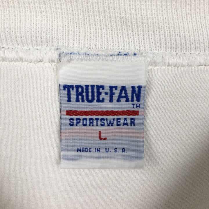 90'S TRUE-FAN Pittsburgh Steelers Super Bowl Print Sweatshirt, Made in USA, Men's Size L (approx.) cotton white type Vintage Second Hand