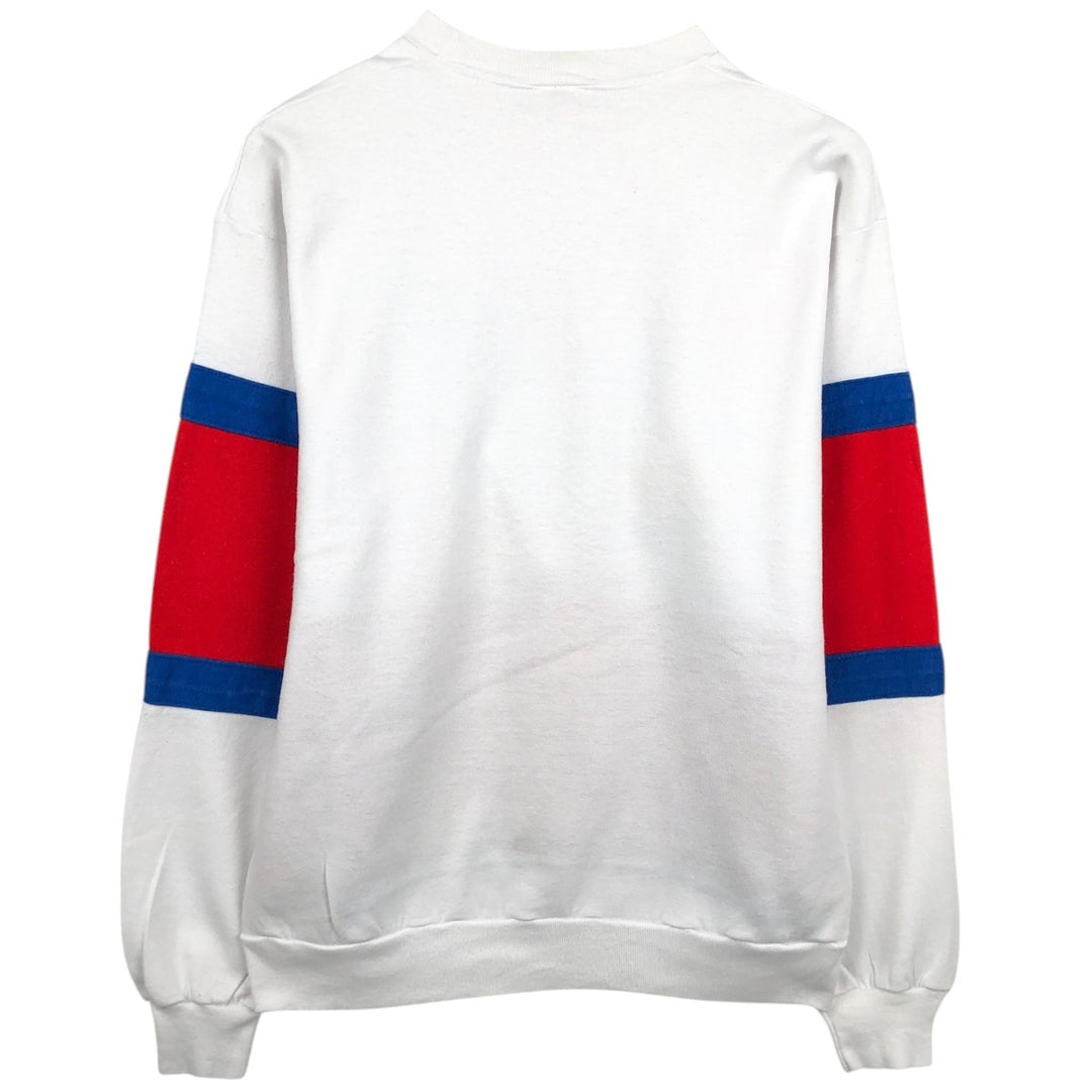 80s-90'S Logo Seven NBA Detroit Pistons Print Sweatshirt, Made in USA, Men's Size L (Equivalent), Vintage polyester white type Vintage Second Hand