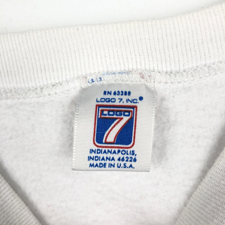 80s-90'S Logo Seven NBA Detroit Pistons Print Sweatshirt, Made in USA, Men's Size L (Equivalent), Vintage polyester white type Vintage Second Hand