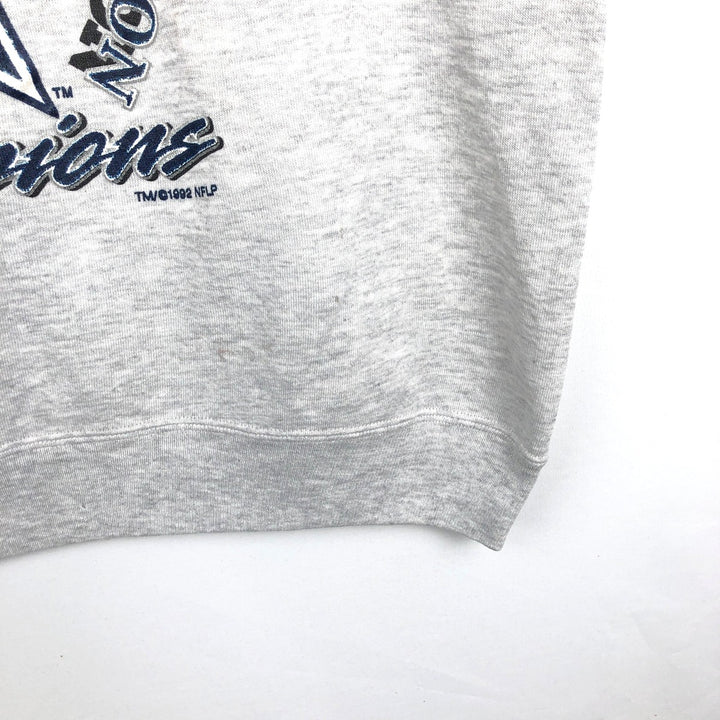 90'S JERSEYS NFL DALLAS COWBOYS printed sweatshirt, made in USA, men's size XL equivalent. cotton gray type Vintage Second Hand