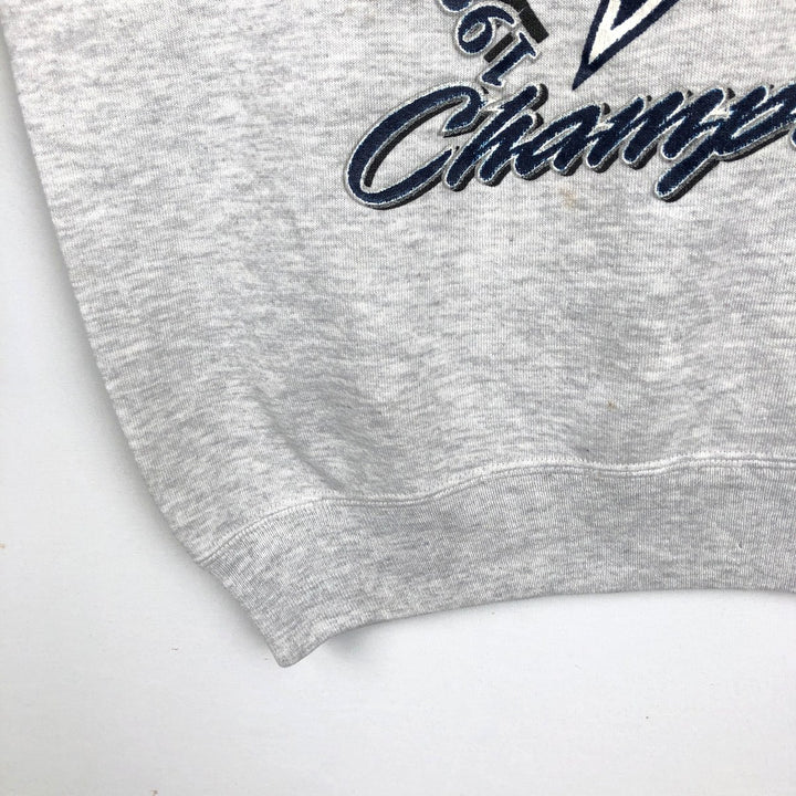 90'S JERSEYS NFL DALLAS COWBOYS printed sweatshirt, made in USA, men's size XL equivalent. cotton gray type Vintage Second Hand