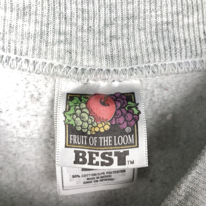 90'S Fruit of the Loom NHL Detroit Red Wings Print Sweatshirt (Men's Size L) cotton gray type Vintage Second Hand