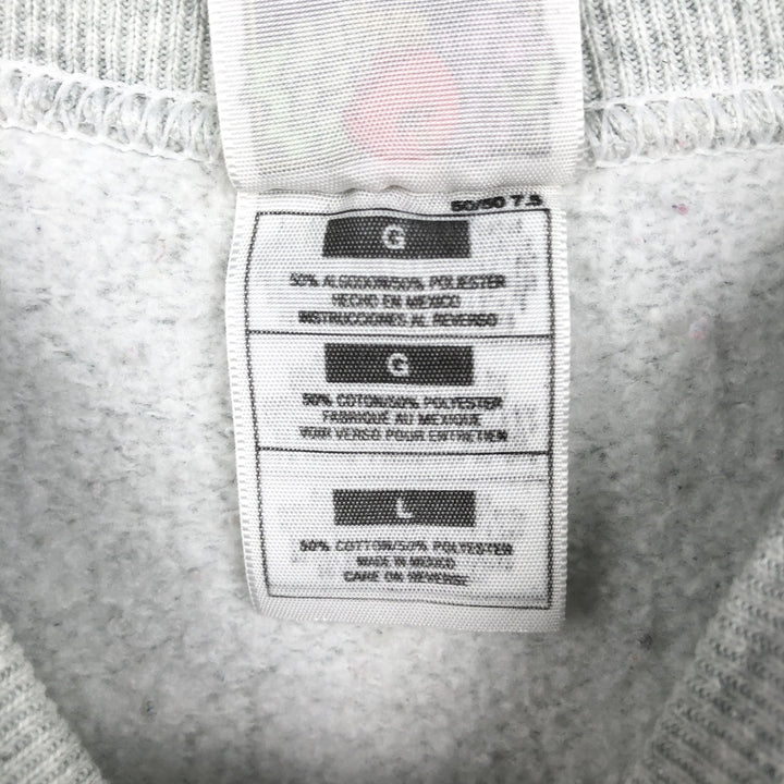 90'S Fruit of the Loom NHL Detroit Red Wings Print Sweatshirt (Men's Size L) cotton gray type Vintage Second Hand