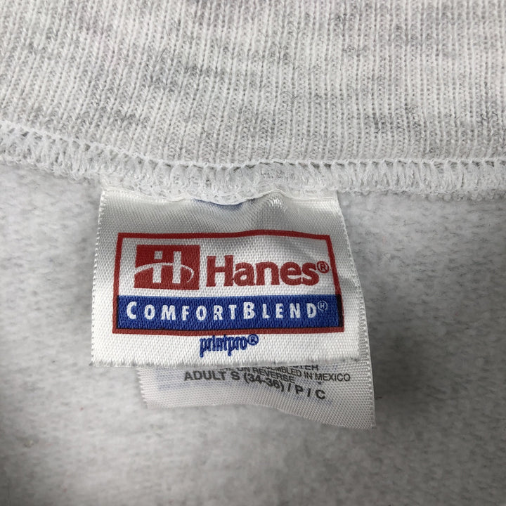 90s-00'S Hanes COMFORTBLEND Cat Pattern 3-Piece College Sweatshirt (Men's Size S) cotton gray type Vintage Second Hand