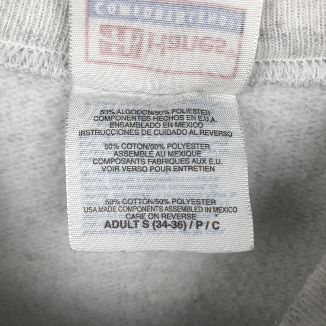 90s-00'S Hanes COMFORTBLEND Cat Pattern 3-Piece College Sweatshirt (Men's Size S) cotton gray type Vintage Second Hand
