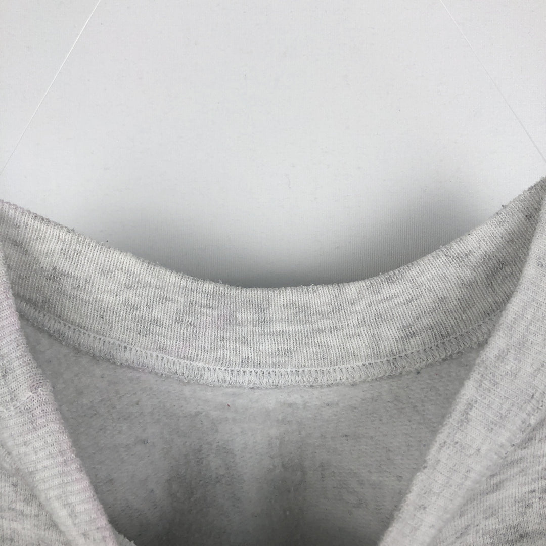 90s-00'S Hanes COMFORTBLEND Cat Pattern 3-Piece College Sweatshirt (Men's Size S) cotton gray type Vintage Second Hand