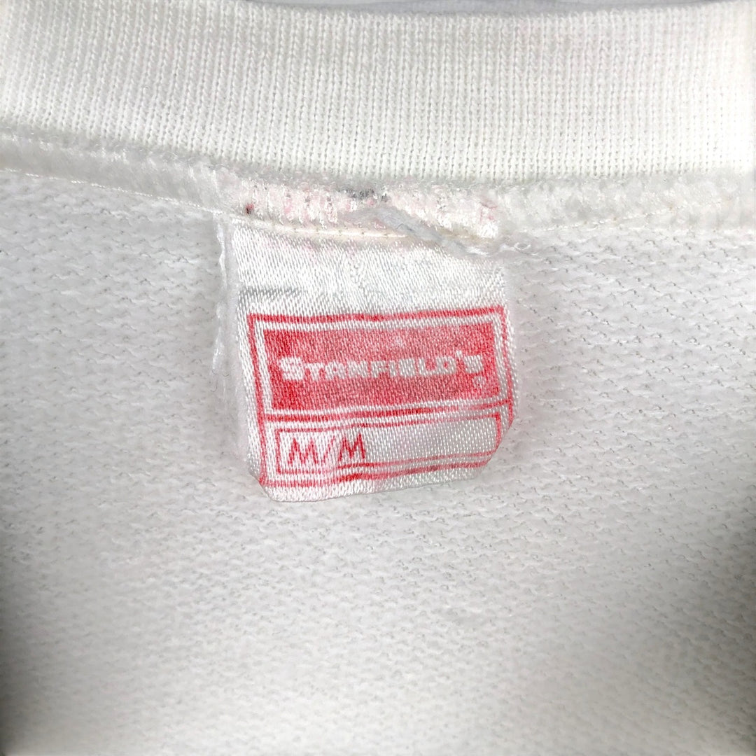 70s-80'S STANFIELD'S Oaklawn Farm Zoo Lion Pattern Advertising Sweatshirt (Men's Size M) polyester white type Vintage Second Hand
