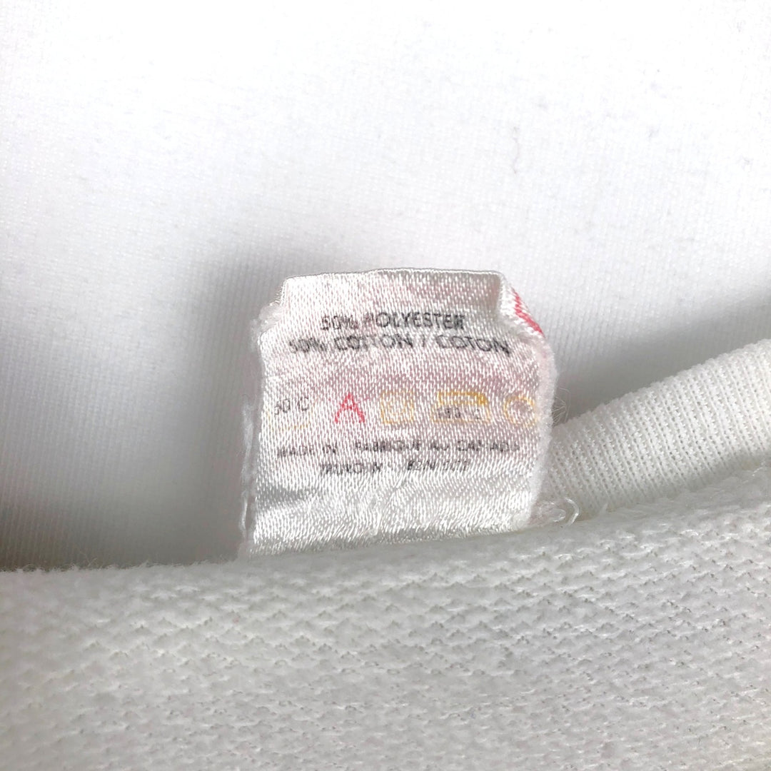 70s-80'S STANFIELD'S Oaklawn Farm Zoo Lion Pattern Advertising Sweatshirt (Men's Size M) polyester white type Vintage Second Hand