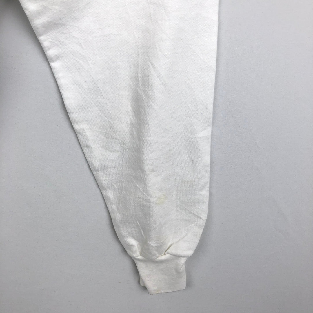 70s-80'S STANFIELD'S Oaklawn Farm Zoo Lion Pattern Advertising Sweatshirt (Men's Size M) polyester white type Vintage Second Hand
