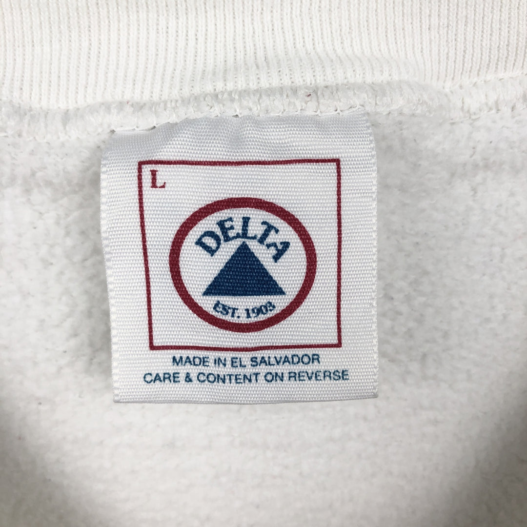 90'S Delta (DELTA) Dog Print Sweatshirt, Men's Size L (approx.), Vintage cotton white type Vintage Second Hand
