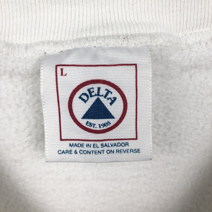 90'S Delta (DELTA) Dog Print Sweatshirt, Men's Size L (approx.), Vintage cotton white type Vintage Second Hand