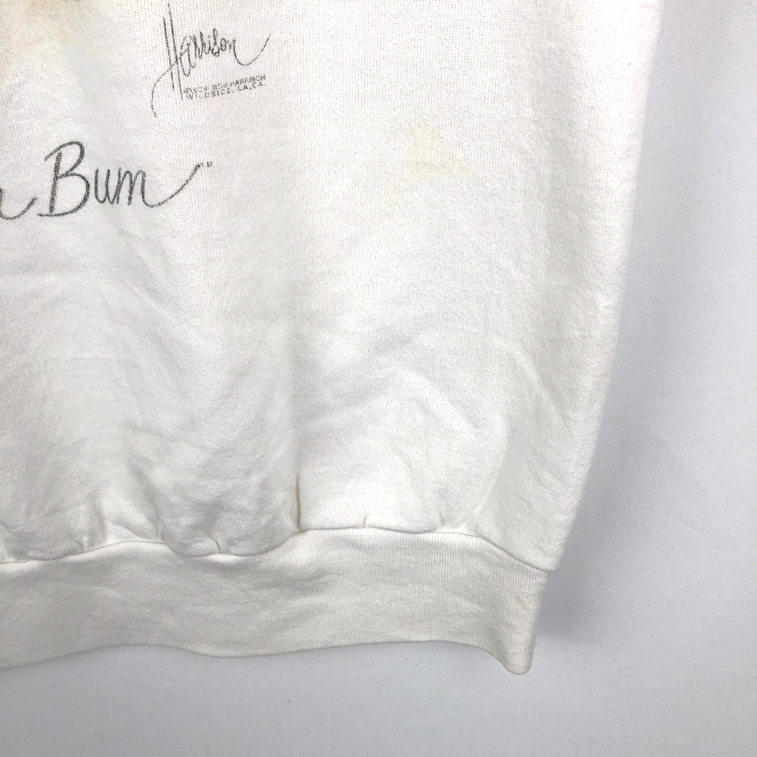 90'S Delta (DELTA) Dog Print Sweatshirt, Men's Size L (approx.), Vintage cotton white type Vintage Second Hand