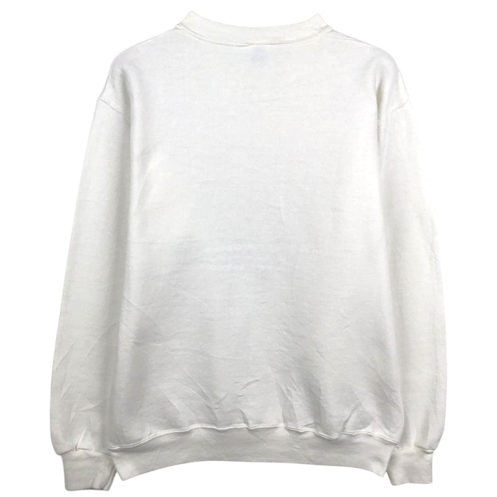 90'S Russell plain blank sweatshirt, sweatshirt, made in USA, men's size M, vintage polyester white type Vintage Second Hand