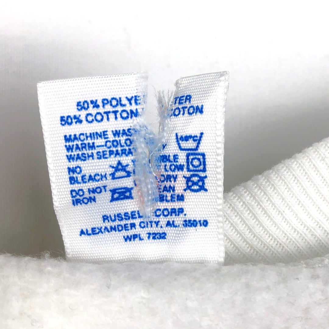 90'S Russell plain blank sweatshirt, sweatshirt, made in USA, men's size M, vintage polyester white type Vintage Second Hand