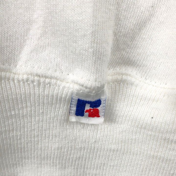 90'S Russell plain blank sweatshirt, sweatshirt, made in USA, men's size M, vintage polyester white type Vintage Second Hand