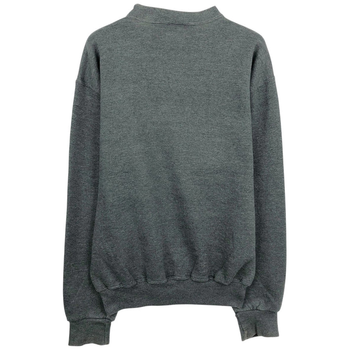 90'S Russell plain blank sweatshirt, men's M size, vintage cotton Charcoal Vintage Second Hand