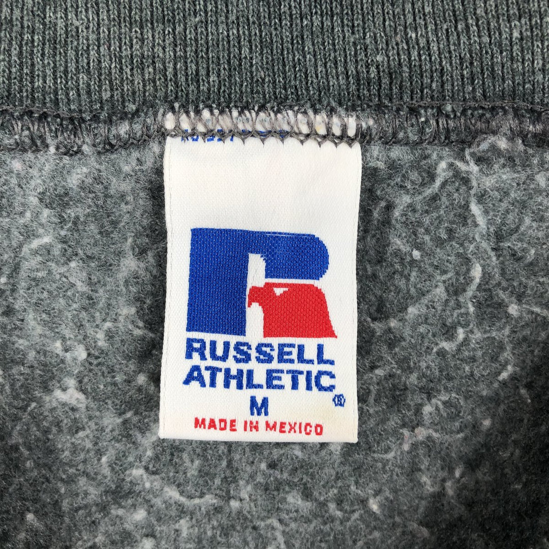 90'S Russell plain blank sweatshirt, men's M size, vintage cotton Charcoal Vintage Second Hand