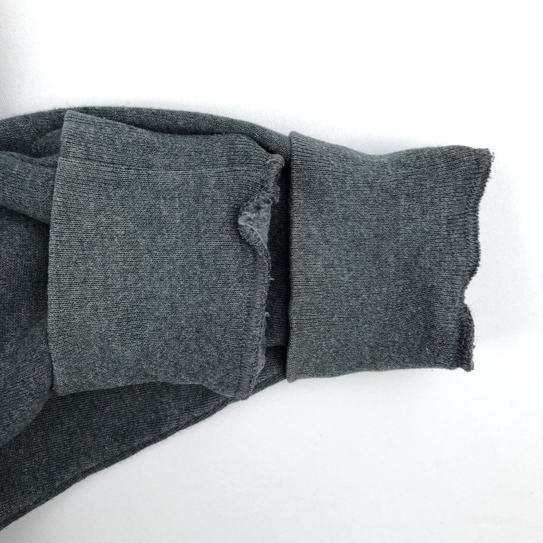 90'S Russell plain blank sweatshirt, men's M size, vintage cotton Charcoal Vintage Second Hand