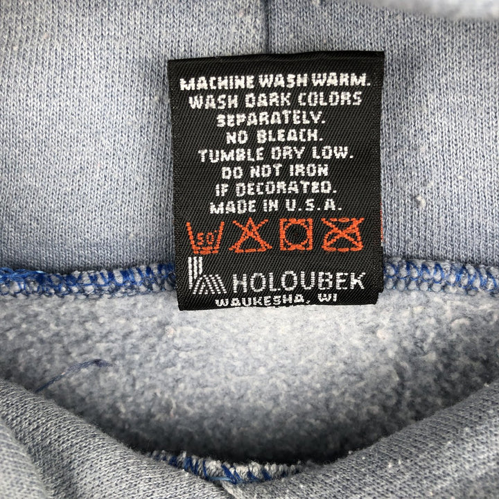 Harley-Davidson Advertising Sweatshirt Pullover Hoodie, Made in USA, Men's Size XXXL (equivalent), Double-Sided Print cotton Blue type light blue Vintage Second Hand