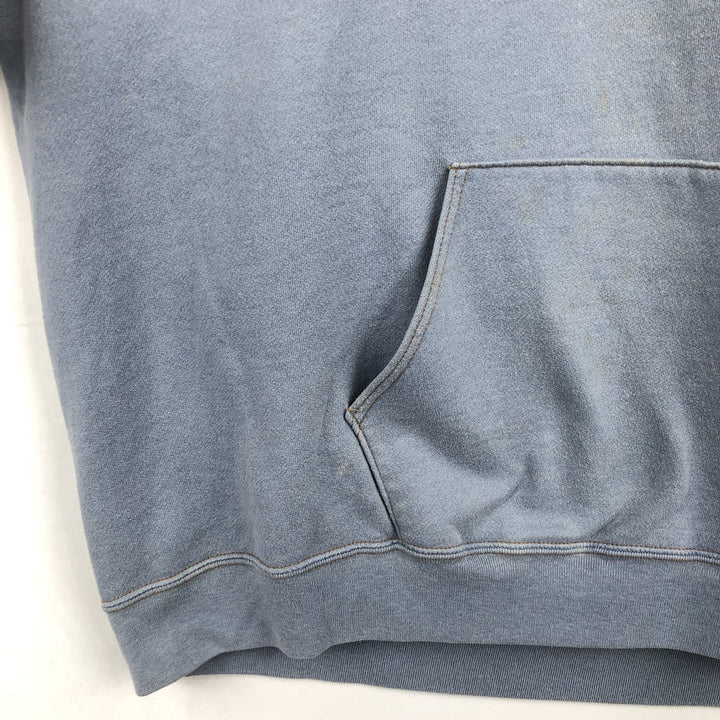 Harley-Davidson Advertising Sweatshirt Pullover Hoodie, Made in USA, Men's Size XXXL (equivalent), Double-Sided Print cotton Blue type light blue Vintage Second Hand