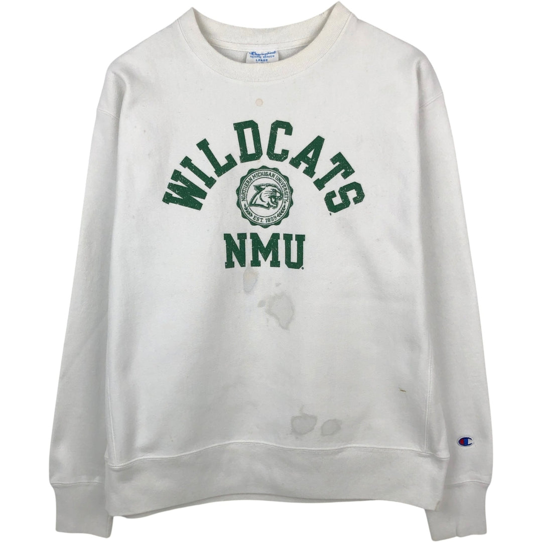 Champion Reverse Weave 3-Print College Sweatshirt, Men's Size L unclear pale white type Vintage Second Hand
