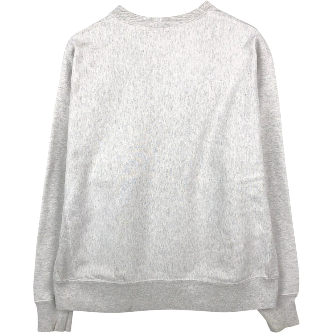 Champion REVERSE WEAVE Reverse Weave Printed Sweatshirt Trainer Men's L size cotton gray type Vintage Second Hand
