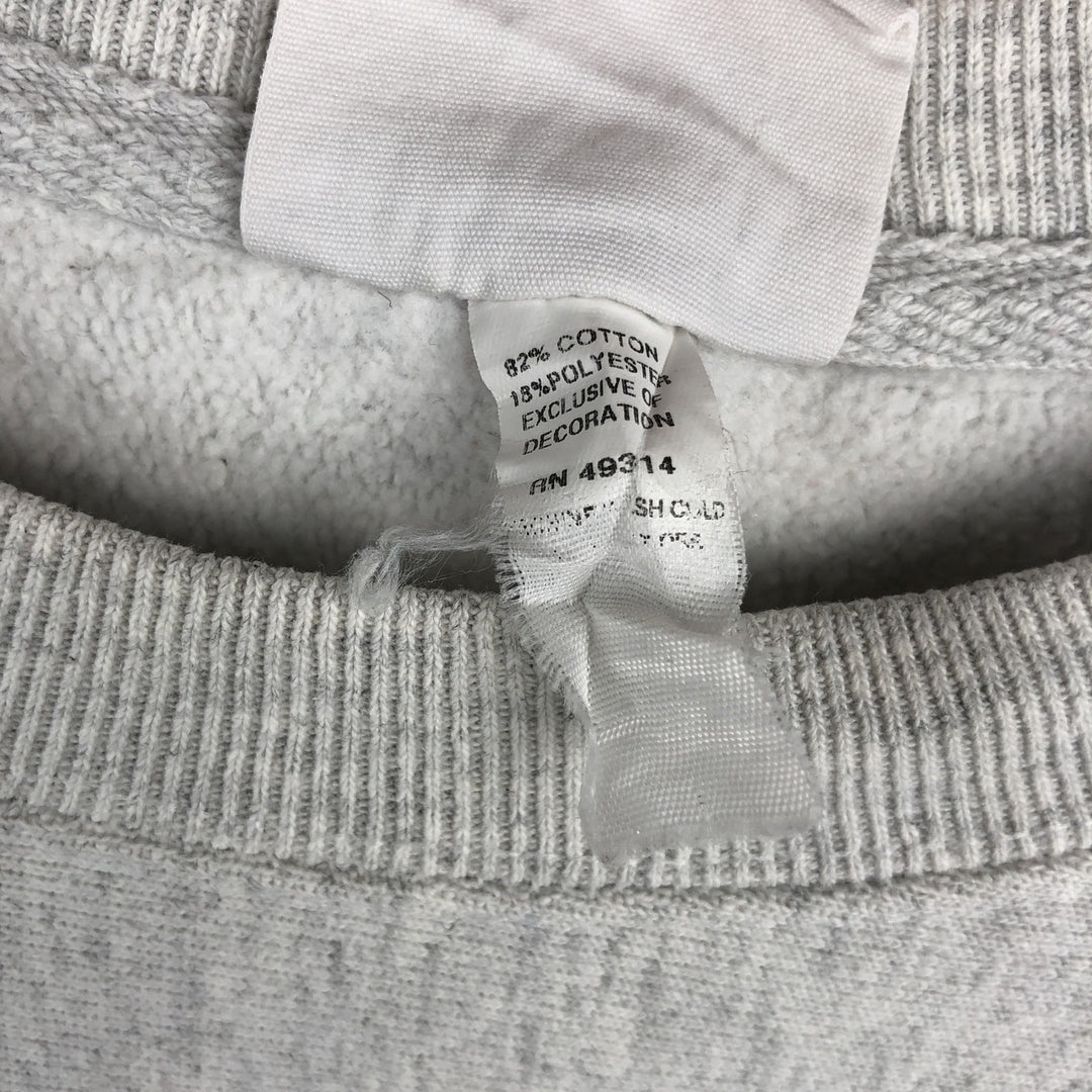 Champion REVERSE WEAVE Reverse Weave Printed Sweatshirt Trainer Men's L size cotton gray type Vintage Second Hand
