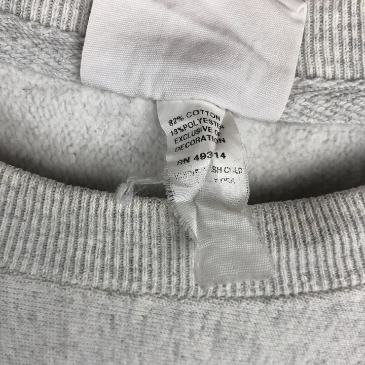 Champion REVERSE WEAVE Reverse Weave Printed Sweatshirt Trainer Men's L size cotton gray type Vintage Second Hand
