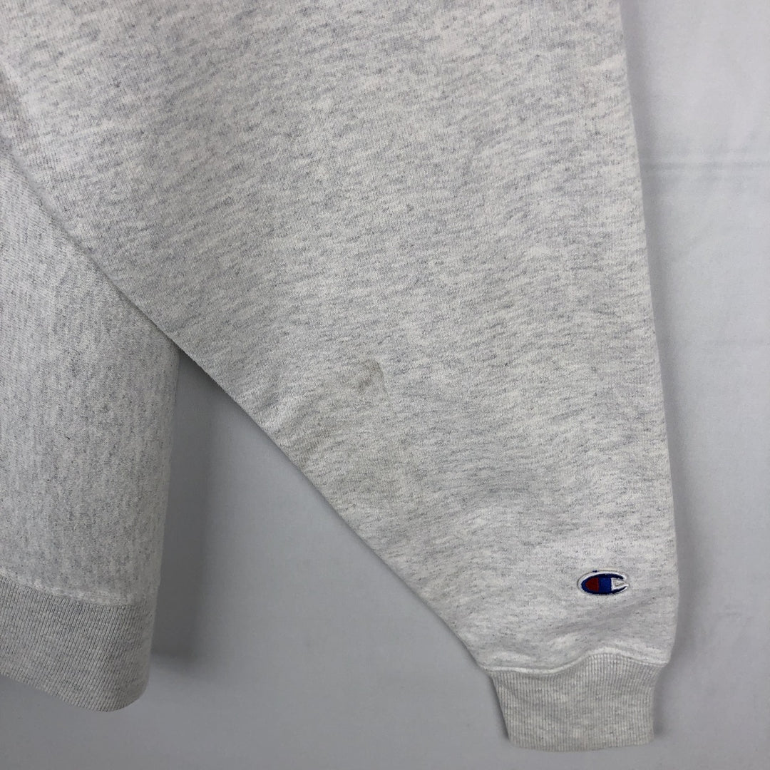 Champion REVERSE WEAVE Reverse Weave Printed Sweatshirt Trainer Men's L size cotton gray type Vintage Second Hand