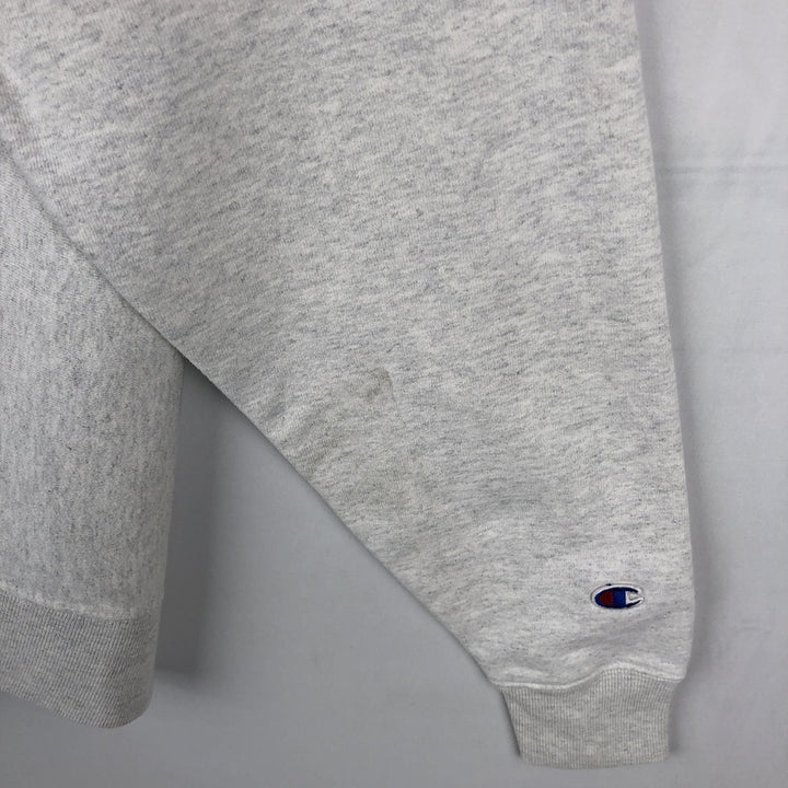 Champion REVERSE WEAVE Reverse Weave Printed Sweatshirt Trainer Men's L size cotton gray type Vintage Second Hand
