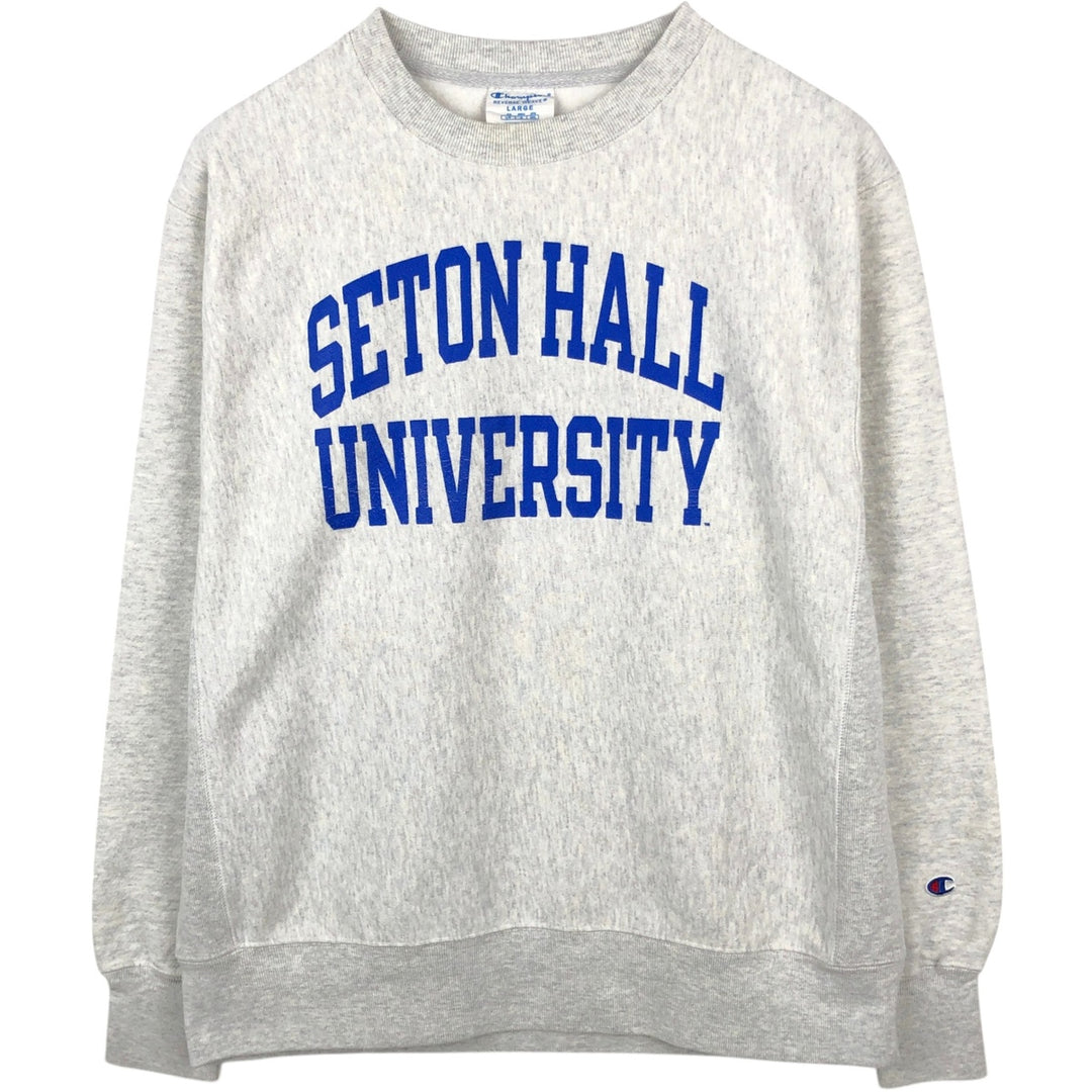 Champion REVERSE WEAVE Reverse Weave College Sweatshirt Trainer Men's L size cotton gray type Vintage Second Hand