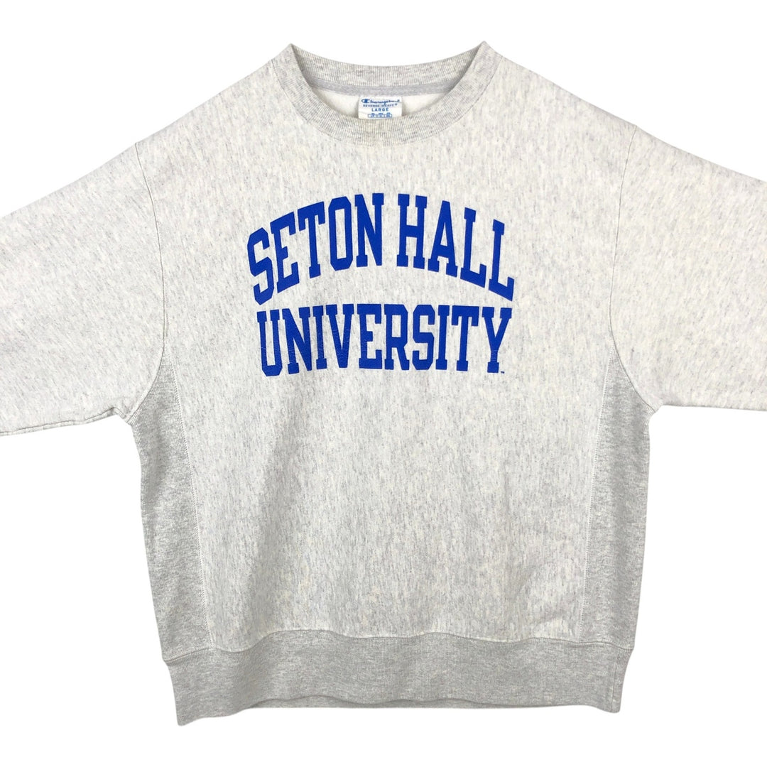 Champion REVERSE WEAVE Reverse Weave College Sweatshirt Trainer Men's L size cotton gray type Vintage Second Hand
