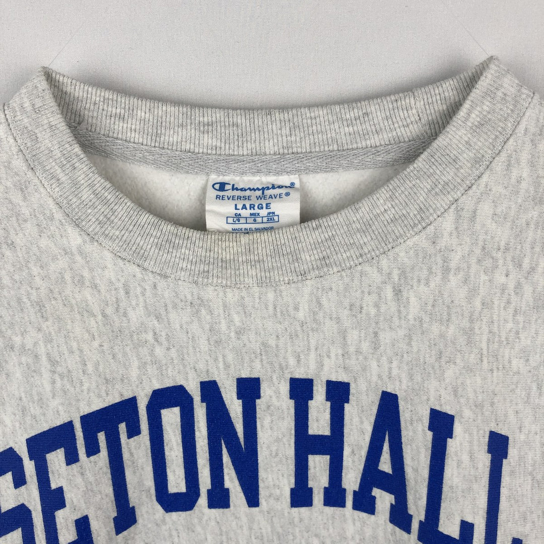Champion REVERSE WEAVE Reverse Weave College Sweatshirt Trainer Men's L size cotton gray type Vintage Second Hand