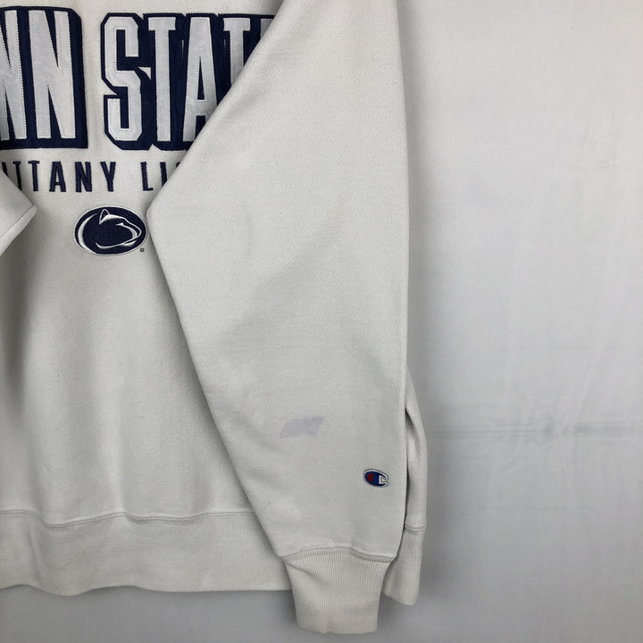 Champion Reverse Weave PENN STATE University College Sweatshirt, Men's Size Large cotton white type Vintage Second Hand