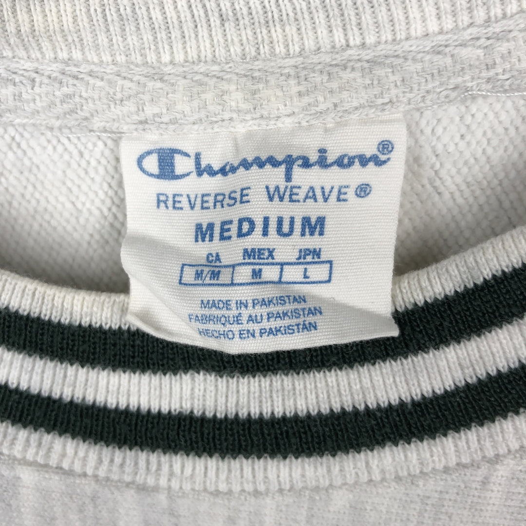 Champion Reverse Weave 3-Piece Print Michigan State University College Sweatshirt (Men's Size M) unclear gray type Vintage Second Hand