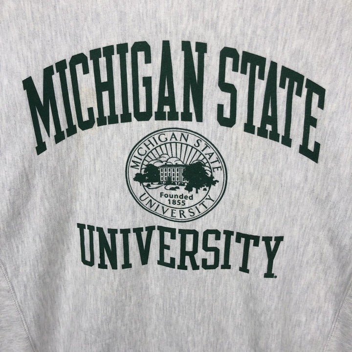 Champion Reverse Weave 3-Piece Print Michigan State University College Sweatshirt (Men's Size M) unclear gray type Vintage Second Hand