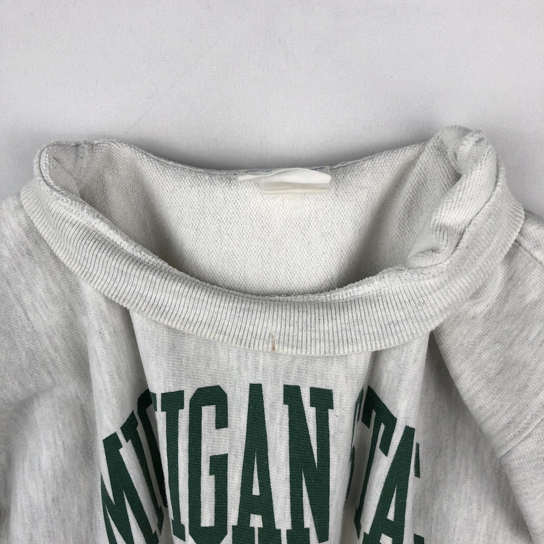Champion Reverse Weave 3-Piece Print Michigan State University College Sweatshirt (Men's Size M) unclear gray type Vintage Second Hand