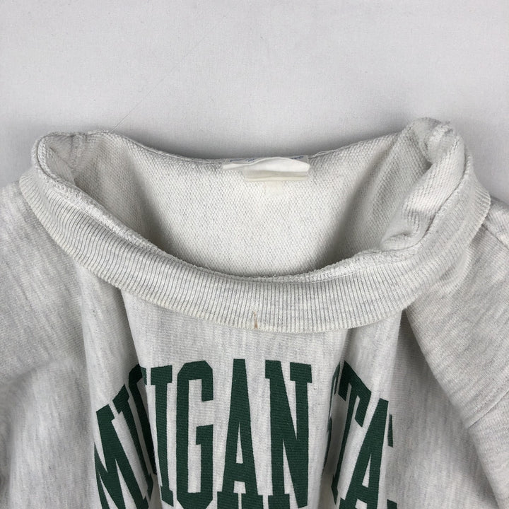 Champion Reverse Weave 3-Piece Print Michigan State University College Sweatshirt (Men's Size M) unclear gray type Vintage Second Hand