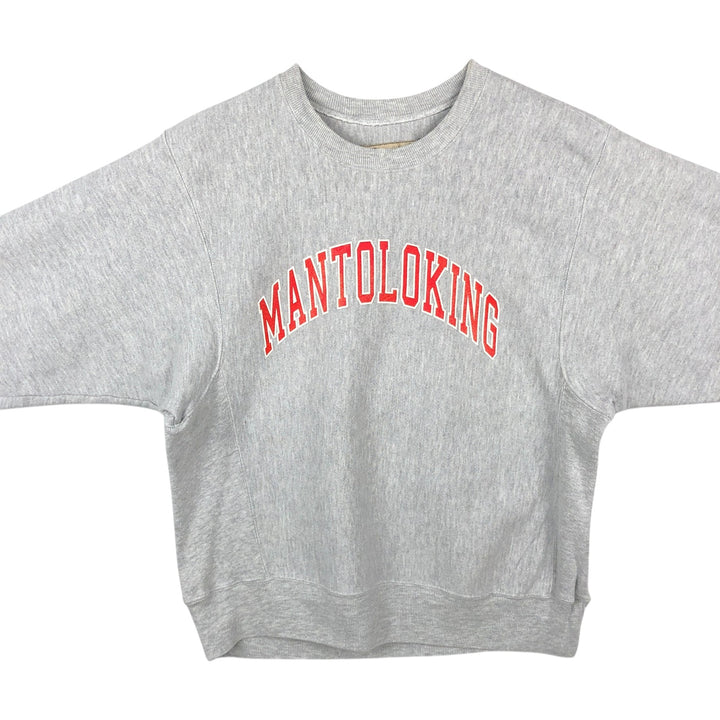 2000'S Champion Premium Reverse Weave Printed Sweatshirt, Men's Size Medium unclear gray type Vintage Second Hand