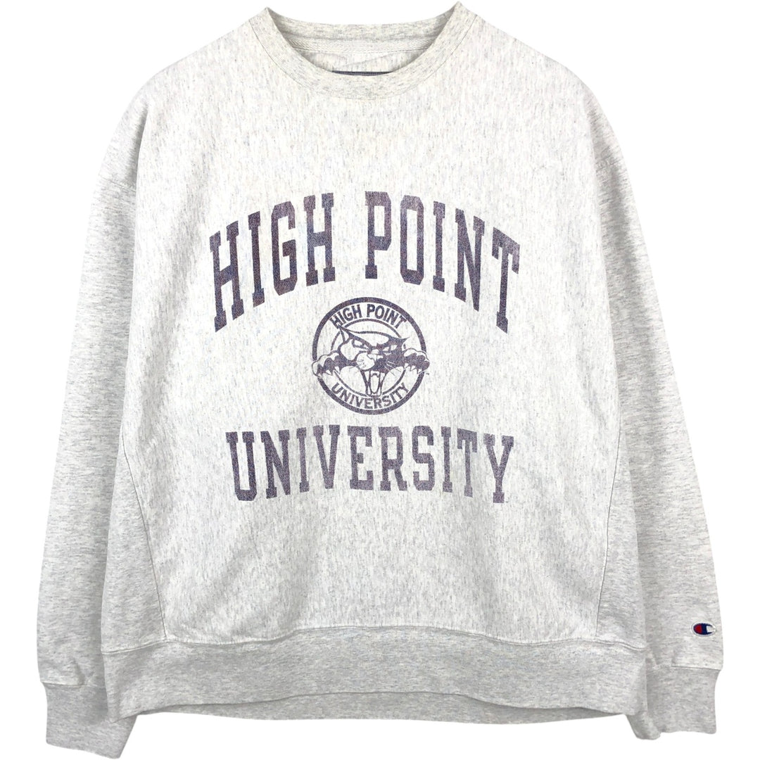 2000'S Champion Original Reverse Weave Triple Print College Sweatshirt (Men's XL equivalent) cotton gray type Vintage Second Hand