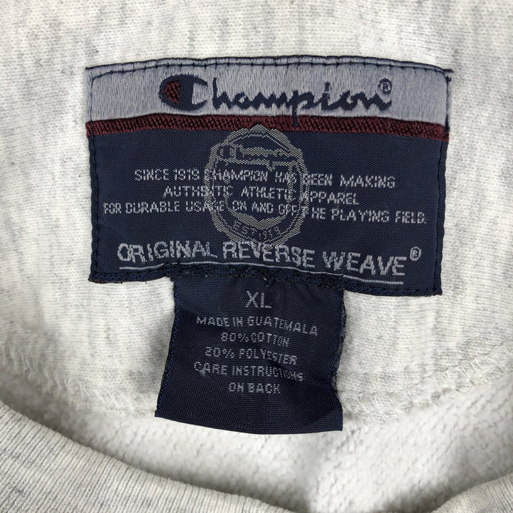 2000'S Champion Original Reverse Weave Triple Print College Sweatshirt (Men's XL equivalent) cotton gray type Vintage Second Hand