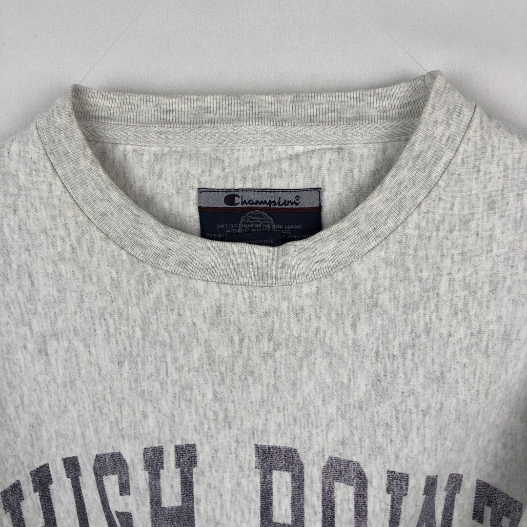 2000'S Champion Original Reverse Weave Triple Print College Sweatshirt (Men's XL equivalent) cotton gray type Vintage Second Hand