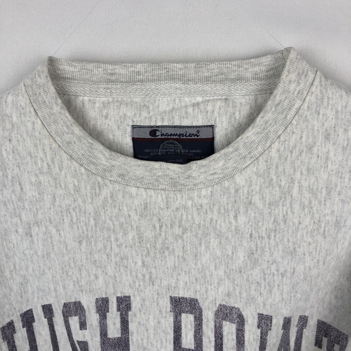 2000'S Champion Original Reverse Weave Triple Print College Sweatshirt (Men's XL equivalent) cotton gray type Vintage Second Hand