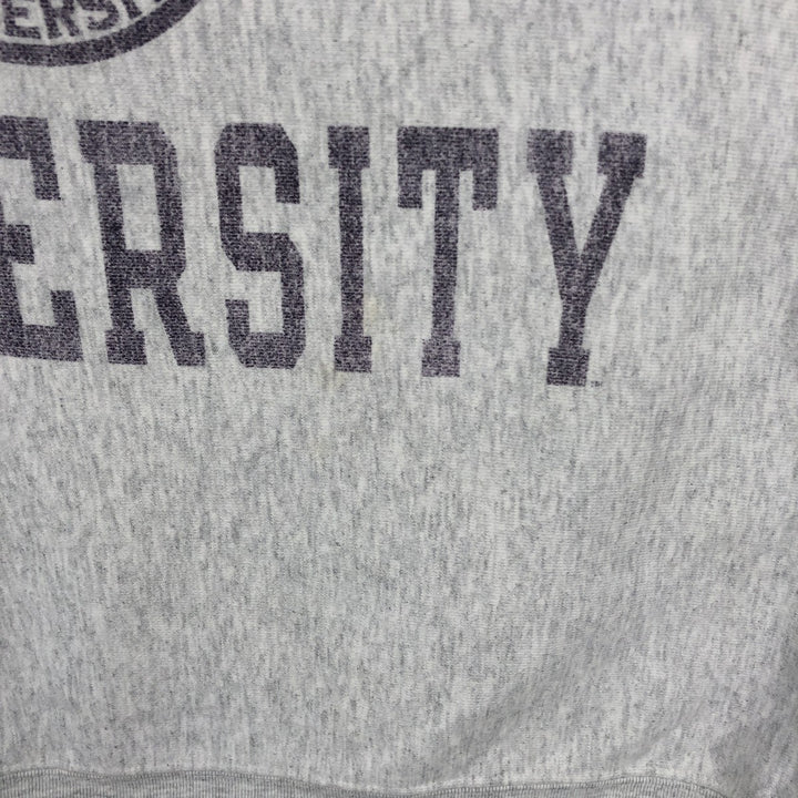 2000'S Champion Original Reverse Weave Triple Print College Sweatshirt (Men's XL equivalent) cotton gray type Vintage Second Hand